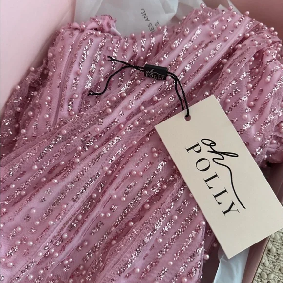 Oh Polly Pink Strapless Dress - Picture 3 of 7